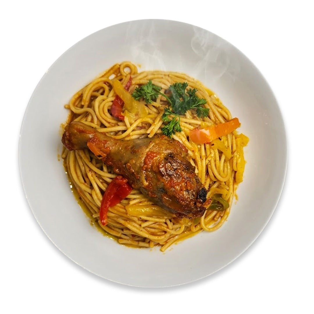 Chicken Spaghetti with Bell Peppers