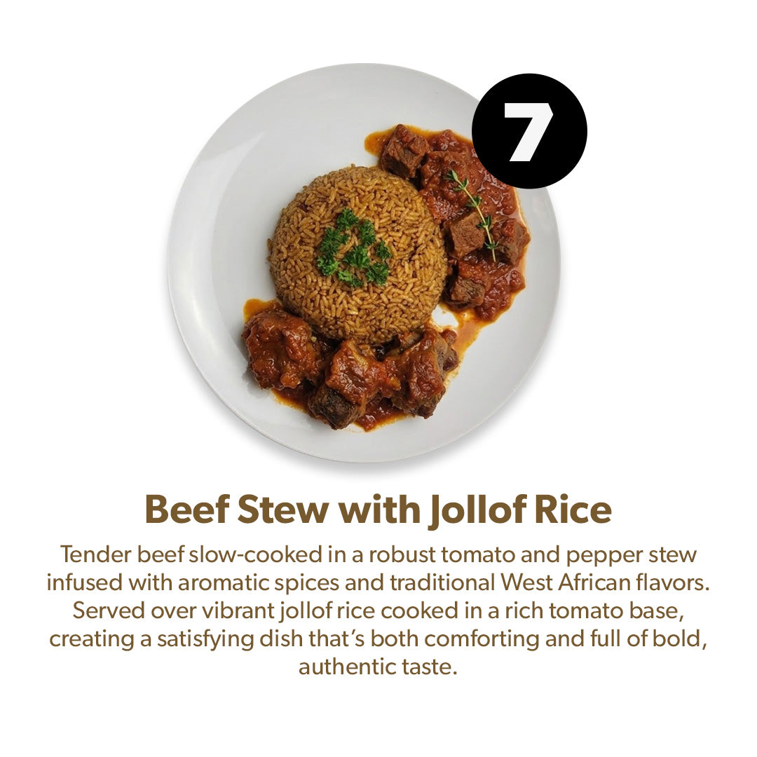 Beef Stew with Jollof Rice